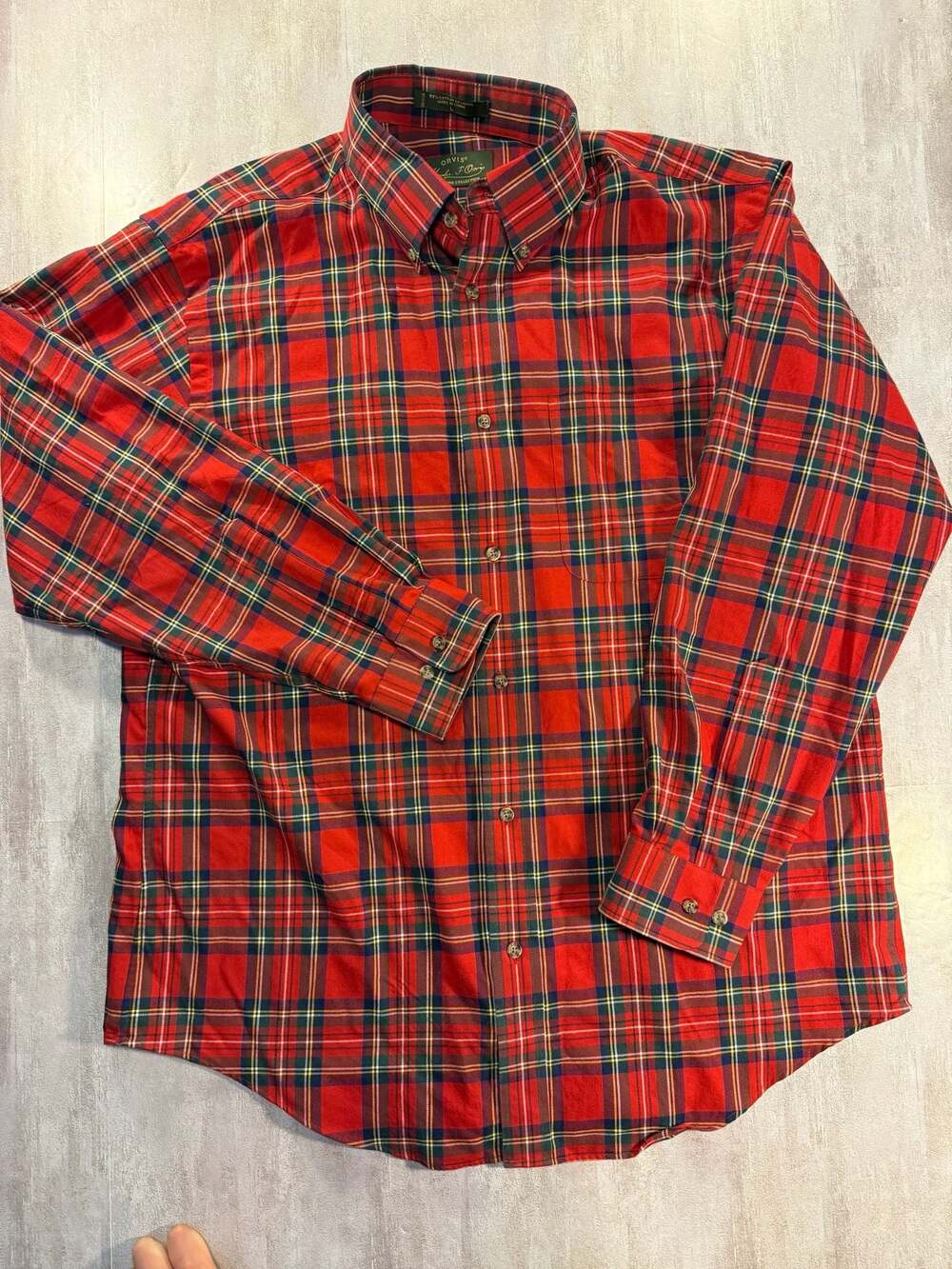 Orvis Charles F. Orvis Signature Collection Plaid Cotton Wool Blend Shirt Size L